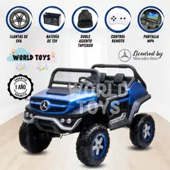 MERCEDES BENZ - Carro a Batería 4x4 «PRIME UNIMOG» Licenciado Blue