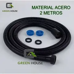 GREEN HOUSE - MANGUERA DE DUCHA TELEFONO ACERO COLOR NEGRO