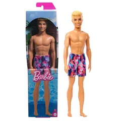 BARBIE - Muñeco Ken Básico con Ropa de Baño de Playa