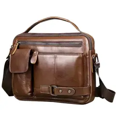 GENERICO - Morral Mensajero de Hombro de Cuero Genuino