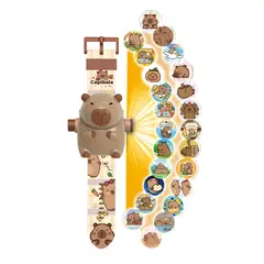 GENERICO - Capibara Reloj Electrónico Proyección 4D de 25 imágenes Niños