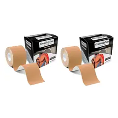 GENERICO - Cinta tape Kinesiológica 5 Metros x 2 unid. Fisioterapia