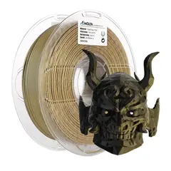 AMOLEN - Filamento Bicolor Silk PLA para impresora 3D color Negro con Dorado