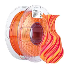 AMOLEN - Filamento Bicolor Silk PLA para impresora 3D color Rojo con Dorado