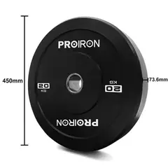 PROIRON - Par de Discos Olímpicos de Caucho - Bumper Plates 20KG