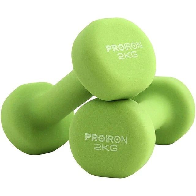 Par de Mancuernas de Neopreno 2KG Verde