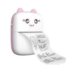 GENERICO - Mini Impresora térmica portatil kawai Bluetooth Rosa