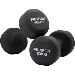 PROIRON - Par de Mancuernas de Neopreno 10KG Negro