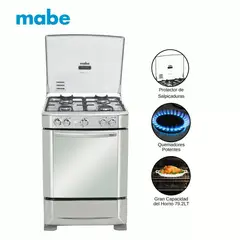 MABE - Cocina CMP6030FX0 4 Hornillas Silver