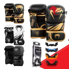 VENUM - Guantes De Sparring Negro Talla M + Bucal
