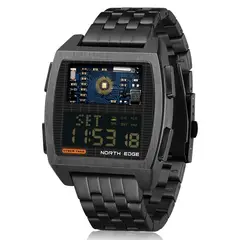 NORTH EDGE - Reloj Digital CYBER TANK Acero Inoxidable