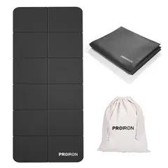 PROIRON - Mat Plegable de PVC de 2mm Negro