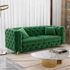 DMUEBLES - DM SOFÁ CHESTERFIELD DELUXE - VERDE