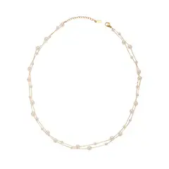 TIOZONEY - Bañado en oro Collar de moda para mujeres