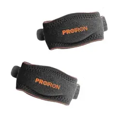 PROIRON - Menisquera de impacto para la rodilla Negro con Naranja Par