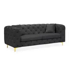 DMUEBLES - DM SOFÁ CHESTERFIELD DELUXE - NEGRO