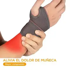 PROIRON - Muñequera de Potencia y Compresión Negro con Naranja