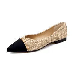 BLWOENS - Zapatos planos de para mujeres Zapatilla - Beige