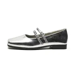 BLWOENS - Zapatos planos de para mujeres Zapatilla - Plata