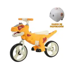 GENERICO - Bicicleta Infantil Dinosaurio para niños Musical con Casco