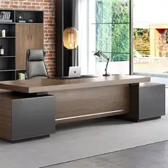DMUEBLES - DM ESCRITORIO EJECUTIVO/GERENCIA ARGAMEDDON - 300 CM - EN MADERA