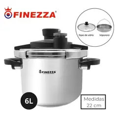 FINEZZA - OLLA A PRESIÓN DE 6L EN ACERO INOXIDABLE FZ-856AP