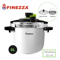 FINEZZA - OLLA A PRESIÓN DE 6L EN ACERO INOXIDABLE FZ-856AP