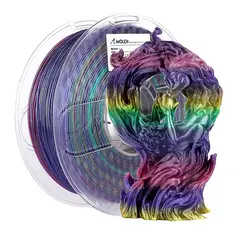 AMOLEN - Filamento Escarchado Glitter PLA para impresora 3D Multicolor Aurora