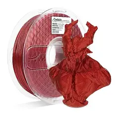 AMOLEN - Filamento Escarchado Glitter PLA para impresora 3D Galaxy Rojo