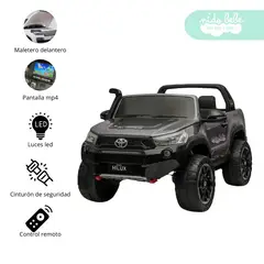 GENERICO - Camioneta Batería con Control Hillux Toyotta Black