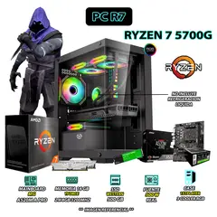 AMD - Computadora PC Ryzen 7 5700G RAM 16GB DISCO 500GB SSD CON GRAFICOS RADEON