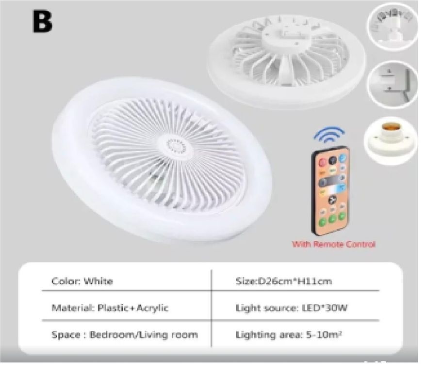 FOCO VENTILADOR PARA TECHO