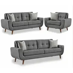 GENERICO - Juego de Sala 3-2-1 Cuerpos Palencia - Gris Oscuro