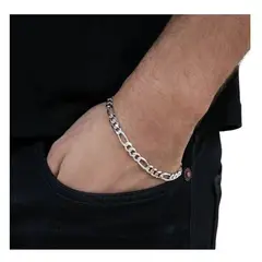 OEM - Pulsera Hombre Eslabon Tipo Cartier Acero Inoxidable 316L x SAN VALENTIN