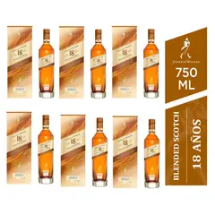 JOHNNIE WALKER - Whisky 18 Años Botella 750ml - 6 UND