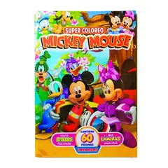 MICKEY MOUSE - Libro para colorear - con 56 stickers incluidos
