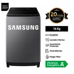 SAMSUNG - Lavadora Automática Carga Superior WA16CG6441BD 16 KG - Gris