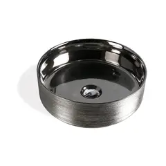 FRATELLI - BOWL OVALIN DE LOZA CRICULAR PLATEADO 223-P