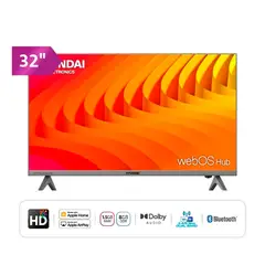 HYUNDAI - Televisor Smart HD 32 WebOS Hub HYLED3256WIM Nuevo Modelo - Gris