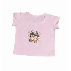 GENERICO - Polo top manga corta Gatitos