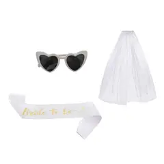 GENERICO - Pack x 3 accesorios novia despedida de soltera bride to be