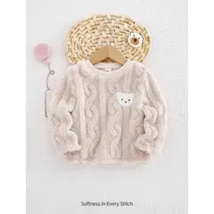 GENERICO - Cozy Pixies Sudadera de felpa con estampado de oso de peluche