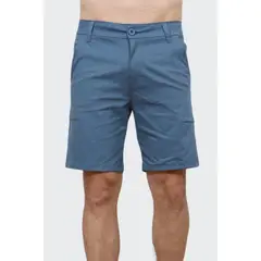 J JERAOUS - BERMUDA JERAOUS FIT DRILL CARGO Celeste Acero