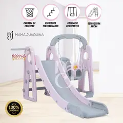 BABY KING - Tobogán para Niños «BRULEE PLUS» con Columpio Pink
