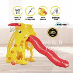 BABY KING - Tobogán para Niños «ARDICOT» con Cesta Amarillo