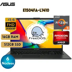 ASUS - Laptop E1504FA-L1410 15.6" FHD OLED, AMD Ryzen 5 7520U hasta 4.3GHz, 16GB LPDDR5