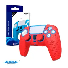 DOBE - Funda de silicona- protectora para mandos rojo ps5