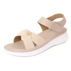 BLWOENS - Zapatillas Sandalias de verano para Mujers - Beige