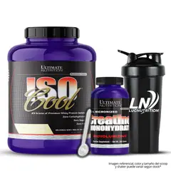ULTIMATE NUTRITION - Iso Cool 5 LB vainilla + Creatina 300 g + Shaker