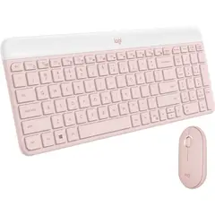LOGITECH - Combo Mouse y Teclado MK470 Slim Inalámbrico Rosado